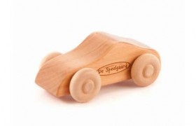 Houten raceauto