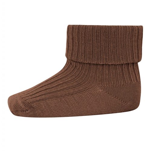Wollen baby en kindersokken - Chocolade bruin