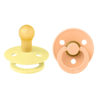 Fopspeen Natuurrubber 2 pack - sunshine/peach (BIBS)