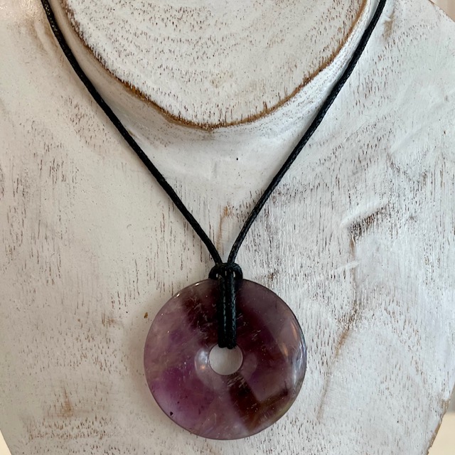 Amethist Donut ketting 40mm