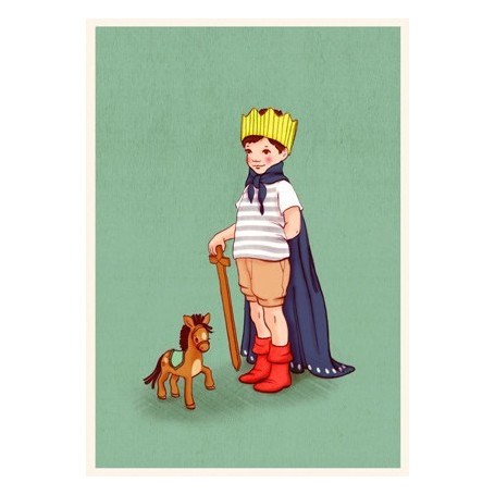 Ansichtkaart - I am King (Belle & Boo)