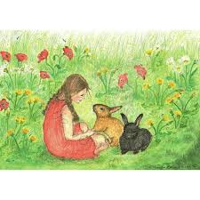 Ansichtkaart Konijnen Gesprekje (EentjevanMargo)