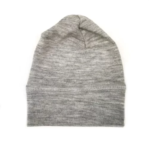 Beanie Mutsje Wol/ Zijde -Grijs (Engel-Natur)