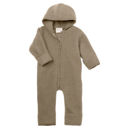 Buitenpak van Wollen Fleece - walnut