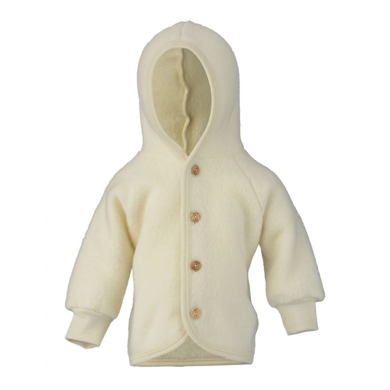 Baby wrap body long sleeves wool & silk, angel nature, size