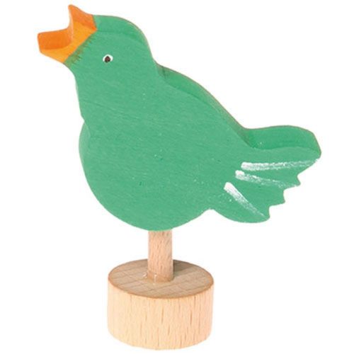Steker Zingende Vogel Groen voor Verjaardagsring (Grimms)