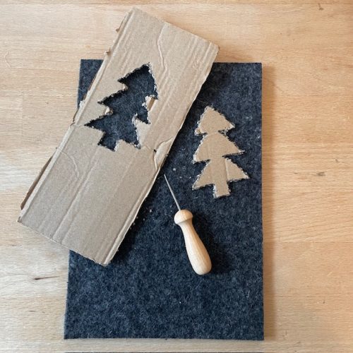 Houten priknaald met prikmat