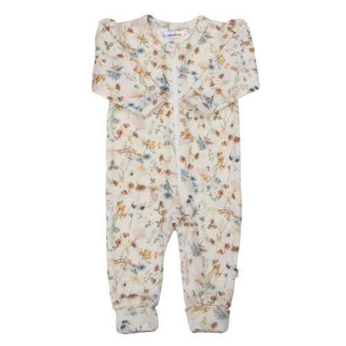 Wollen Jumpsuit botanic 2 in 1 voetjes- Ecru (Joha)
