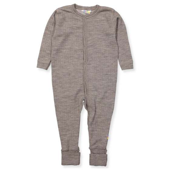 Wollen Jumpsuit 2 in 1 voetjes- Walnoot (Joha)