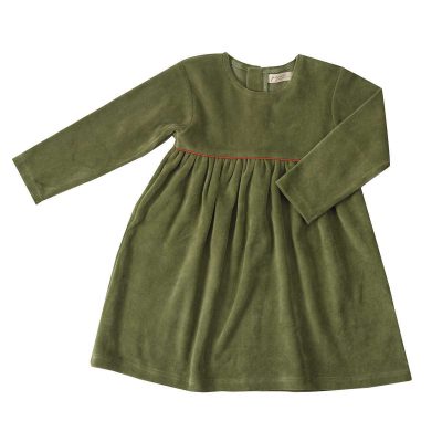 Velour Jurk - Groen (Pigeon Organics)
