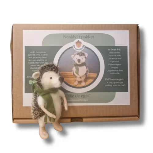 Ollie de Egel naaldvilten startpakket Zelf maken