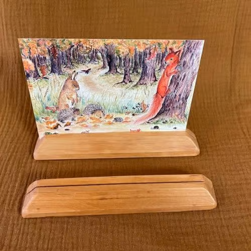 Organisch gevormde Kaarthouder A6 Hangend - Breed