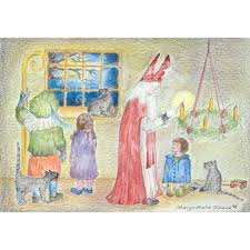 Sint Nicolaas steekt de eerste Adventskaars aan (EentjevanMargo)