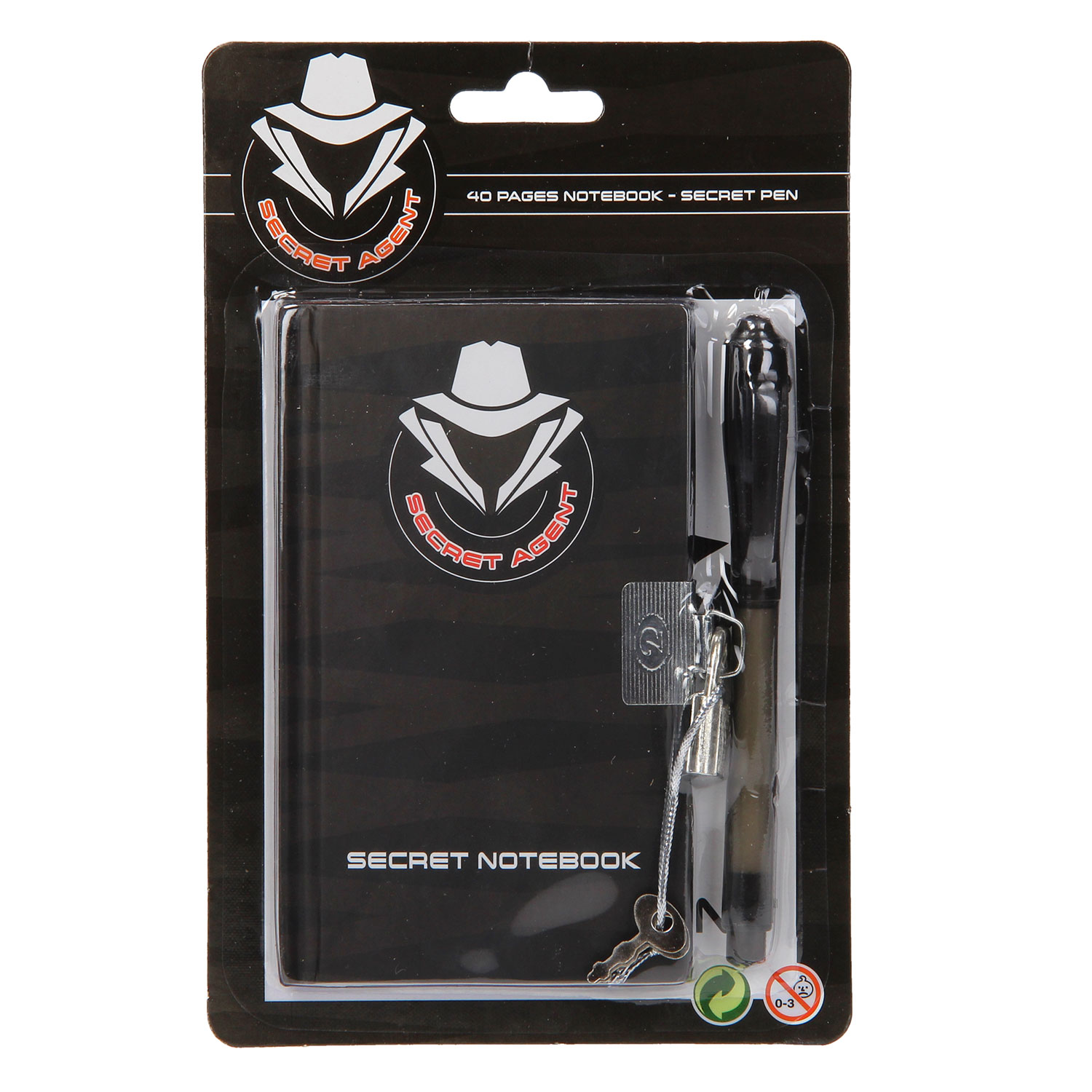 Geheim logboek met geheimschrift pen