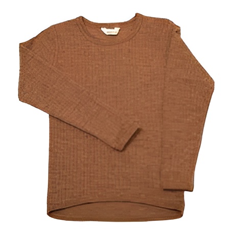 Wollen Longsleeve Kids - Mokka (Joha)