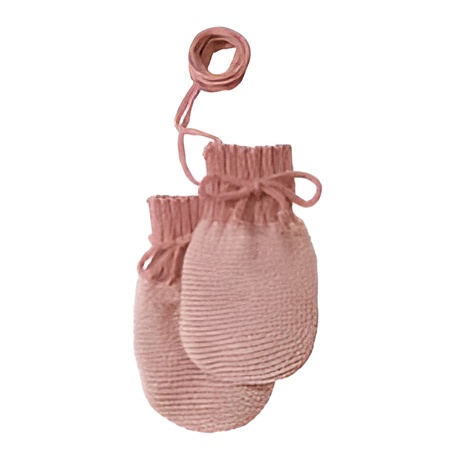 Wollen gebreide wantjes - Rosé (Disana)