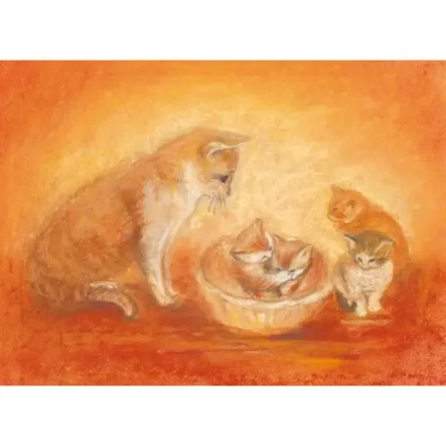 Ansichtkaart Poezen (Marjan van Zeyl)