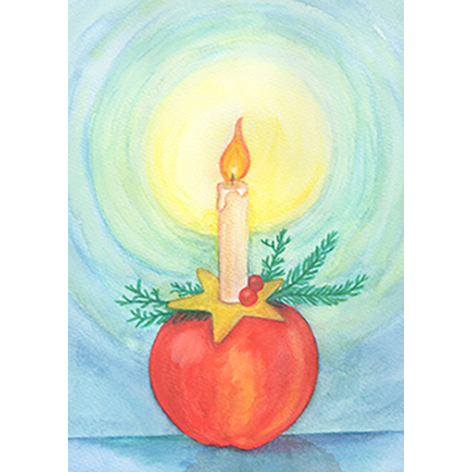 Ansichtkaart Adventsappel