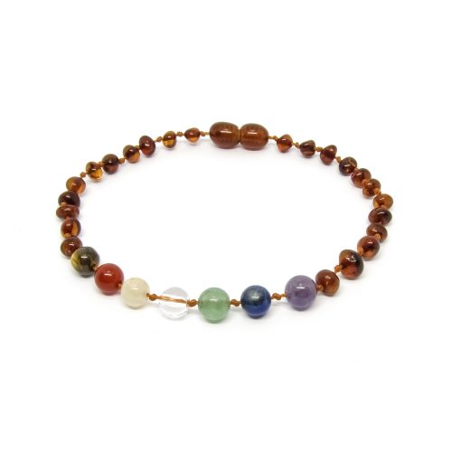 Barnsteen Armband Cognac Chackra - volwassene