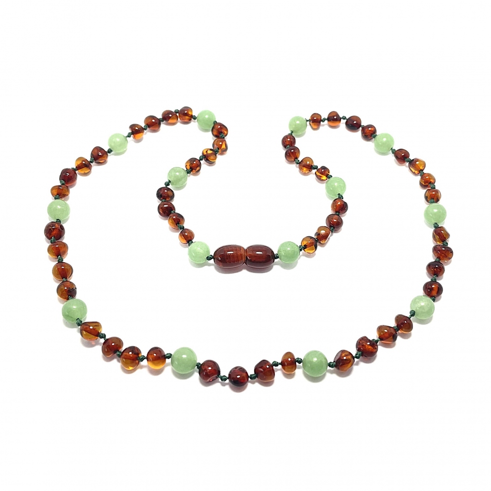Barnsteen Ketting volwassene 50 - Cognac Aventurijn