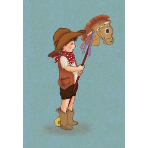 Ansichtkaart - Hobby horse (Belle & Boo)