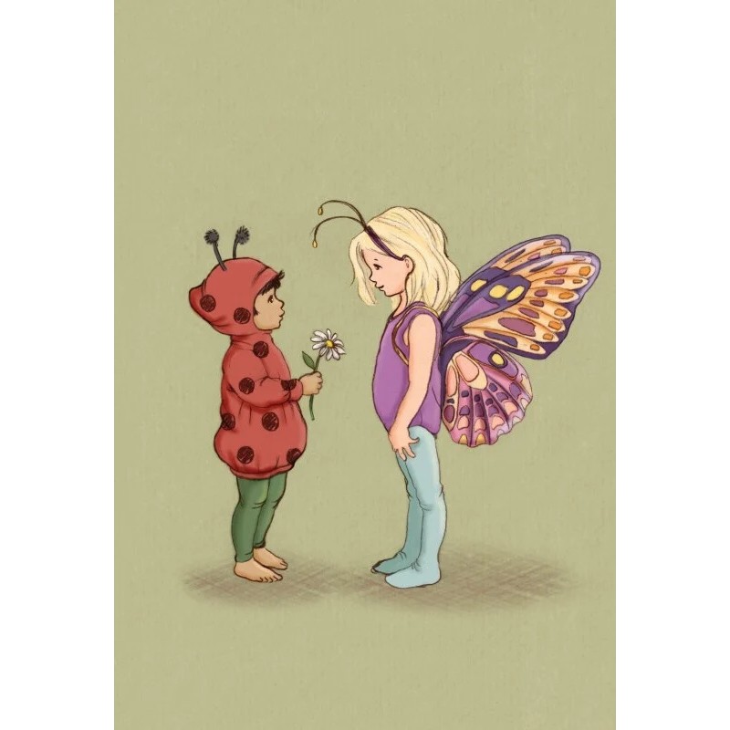 Ansichtkaart - Bug friends (Belle & Boo)