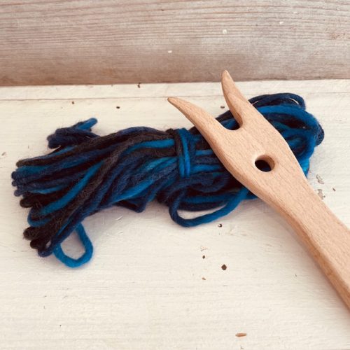 Houten Breivork met wol - water