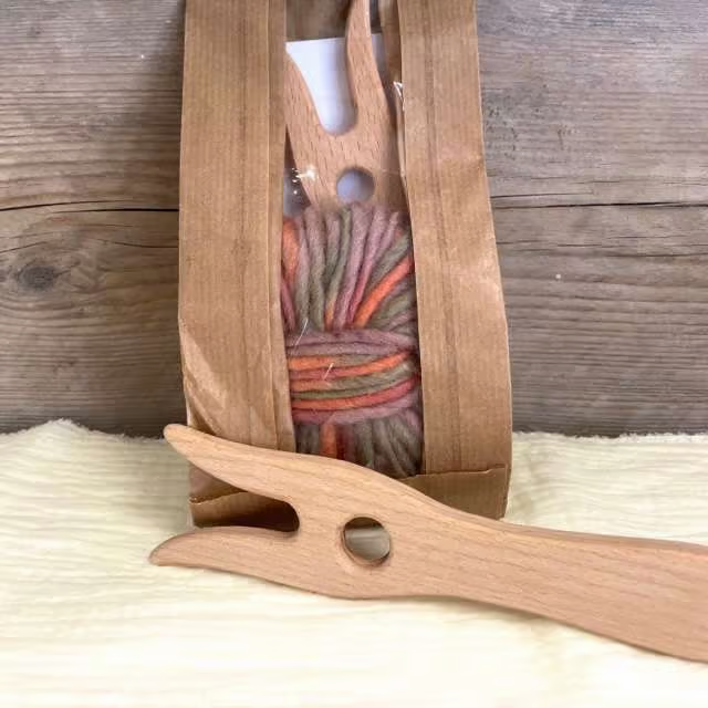Houten Breivork met wol - herfst