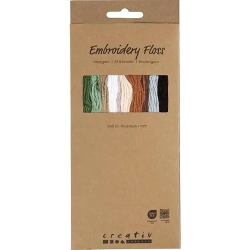 Borduurgaren katoen 6-draads - natuurlijke kleuren