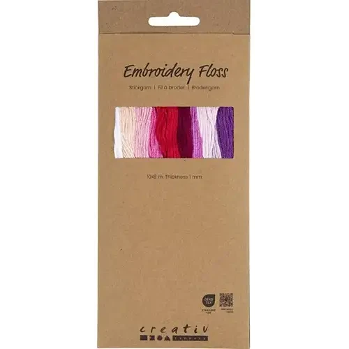 Borduurgaren katoen 6-draads - paars/roze