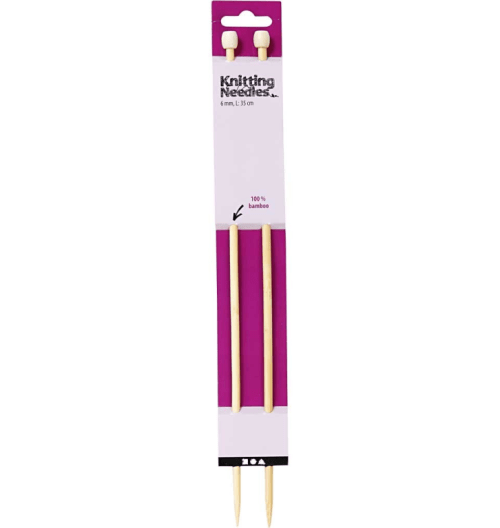 Houten kinderbreinaalden - 6mm