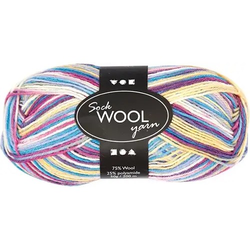 Sokkenwol 50gr Multi Pastel