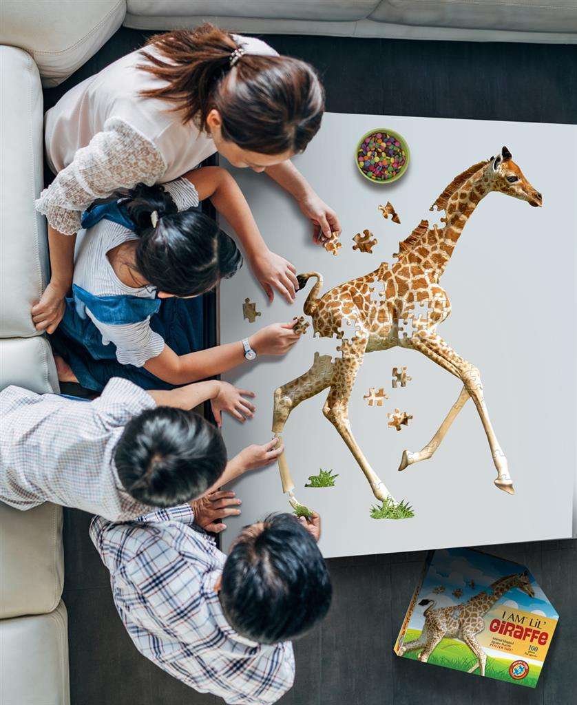 Contourpuzzel Giraffe - 100 stukjes posterformaat (Madd Capp)