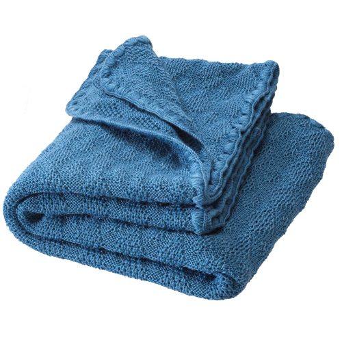 Wollen baby deken - dove blue (Disana)