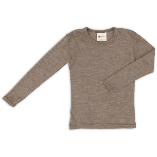Wol Zijden longsleeve - walnut