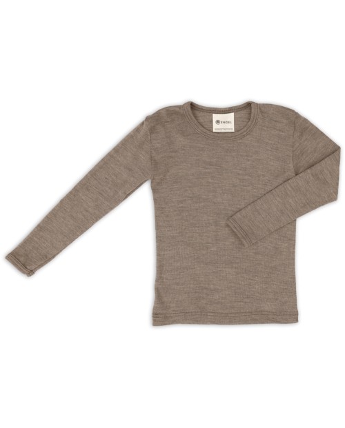 Wol Zijden longsleeve - walnut