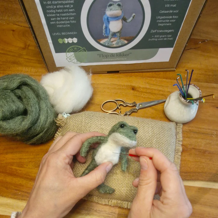 Flop de kikker naaldvilten startpakket Zelf maken - Afbeelding 2