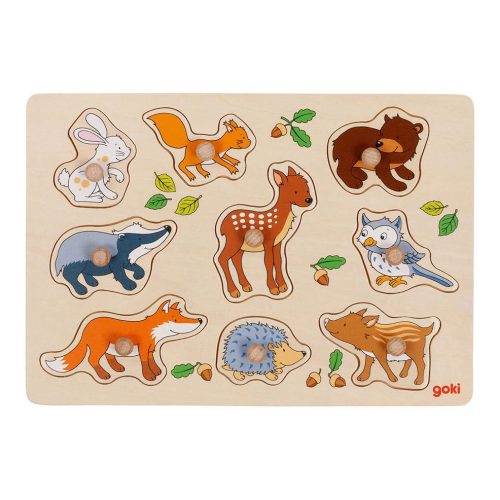 Houten puzzel - bosdieren