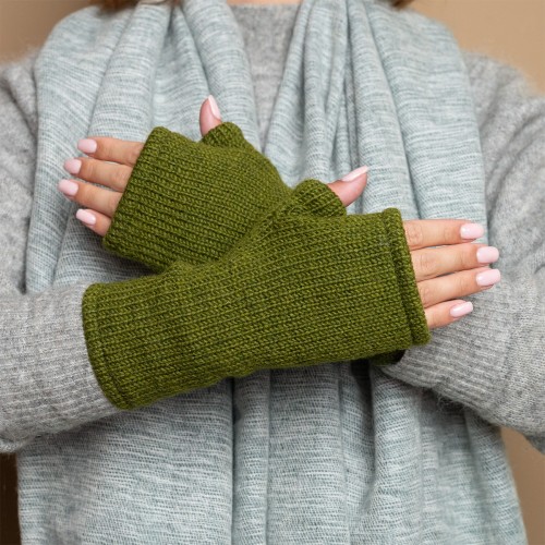 wollen gebreide handwarmers, sjaal met verhaal