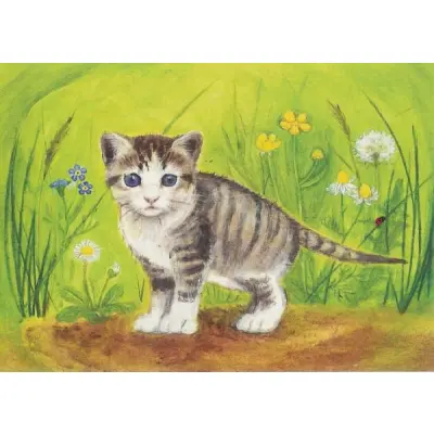 Ansichtkaart Kitten (Heike Stinner)