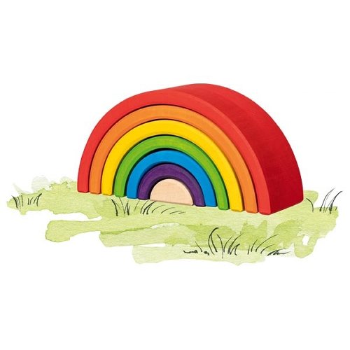 Houten Regenboog Medium | Open Einde Speelgoed