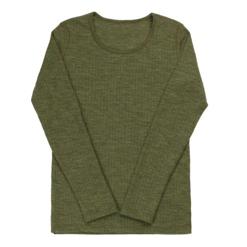 Wollen Longsleeve voor Dames - Olive