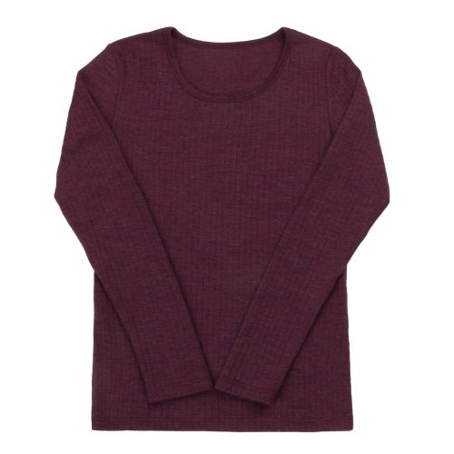 Wollen Longsleeve voor Dames - Plum