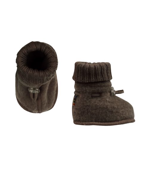Wollen Fleece Sloffen - bruin (Joha)