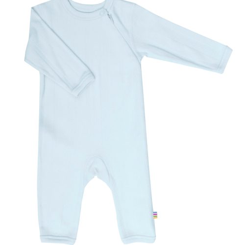 Jumpsuit bio-katoen met rits - Lichtblauw (joha)