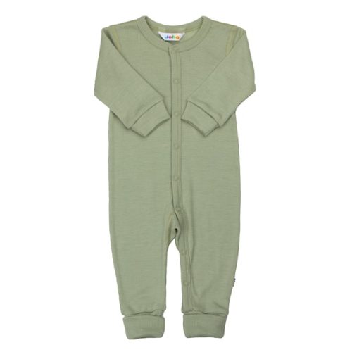 Wol-zijde Jumpsuit 2 in 1 voetjes- Groen (Joha)
