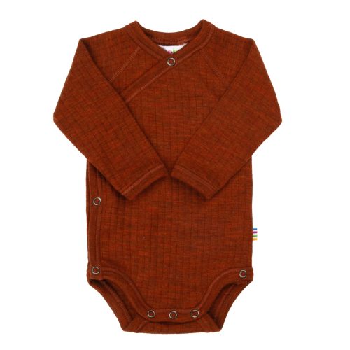 Merinowollen overslagromper - Russet