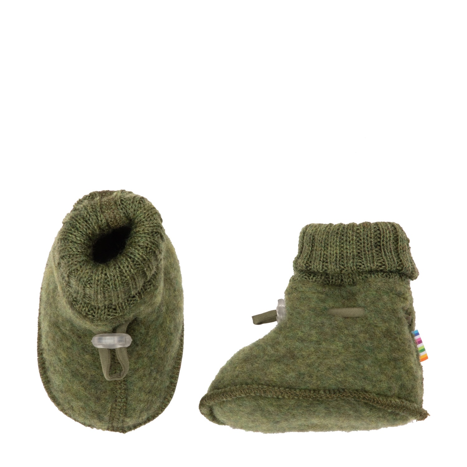 Wollen Fleece Sloffen - Olive