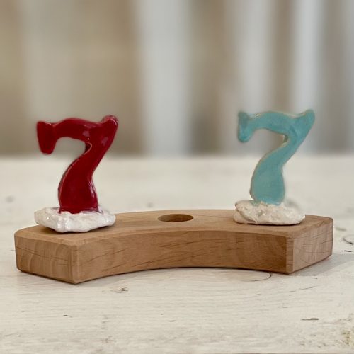 Handgemaakte keramieken stekers - Cijfer 7