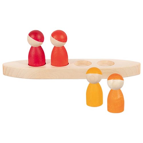 Houten Speelfiguren met Boot | Open Einde Speelgoed - Afbeelding 3